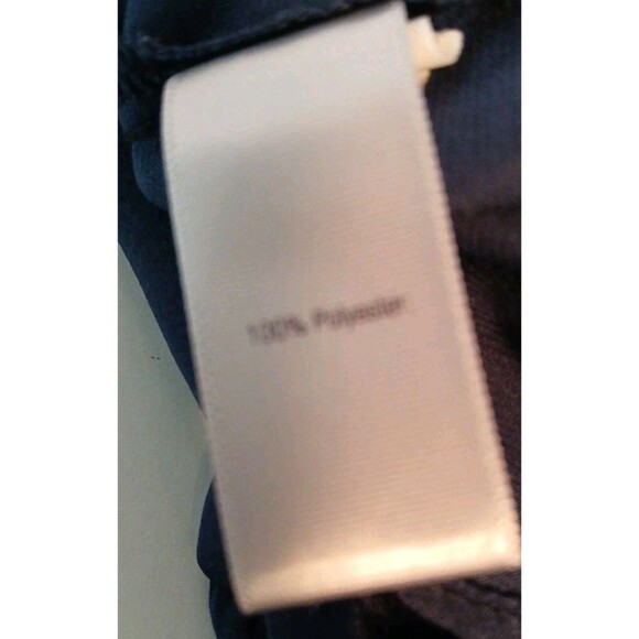 Jennifer Lopez Sheer-Ruffle Blouse -lined-3/4 Sleeve-Navy Blue-W/Large-Pullover - Picture 16 of 16